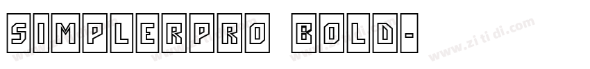 SimplerPro Bold字体转换